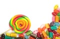 Colorful candies on white background Royalty Free Stock Photo