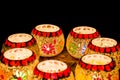 Illuminated Colorful Candle Votive