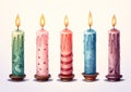 Colorful Candles: A Festive Touch to Molly\'s Bakery Birthday Cel