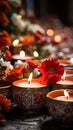 Colorful Candles in Mexican Church Background Selective Focus