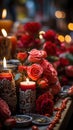 Colorful Candles in Mexican Church Background Selective Focus