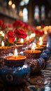 Colorful Candles in Mexican Church Background Selective Focus