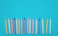 Free Stock Photo 13087 Colorful row of birthday cake candles ...