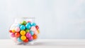 Colorful candy assortment in decorative vase, celebrating national candy day with joy