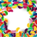 Colorful candy background with jelly beans Royalty Free Stock Photo