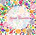 Colorful candy background with jelly beans, and jelly candies Royalty Free Stock Photo