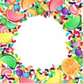 Colorful candy background with jelly beans, and jelly candies Royalty Free Stock Photo