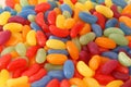 Colorful candy beans as texture and background for design. Royalty Free Stock Photo