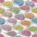 Colorful Candy in Bowls Display Royalty Free Stock Photo