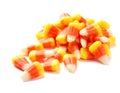 Colorful candy corns for Halloween party Royalty Free Stock Photo