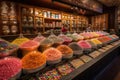 colorful candy shop with variety of sweet treats and confections on display