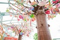 Colorful candy on tree at sentosa park, singapore