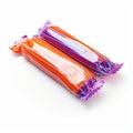 Colorful Candy Wrappers On White Background: A Vibrant Visual Delight