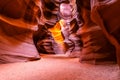 The intricate canyons of Antelope Canyon. Royalty Free Stock Photo