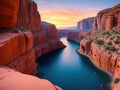 Colorful canyons Incorporate a foreground element made with generative ai