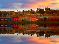 Capitola beach in magical sunset Royalty Free Stock Photo