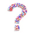 Colorful caplets in shape of a questionmark Royalty Free Stock Photo
