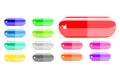 Colorful capsule icon set