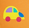 Colorful car - baby rubber puzzle