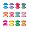 Colorful car icons Royalty Free Stock Photo