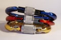 Colorful carabiners Royalty Free Stock Photo