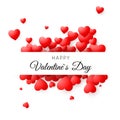 Colorful card - Happy Valentines day. Romantic greeting card concept. Valentines day vector background