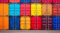 colorful cargo shipping containers background. Royalty Free Stock Photo