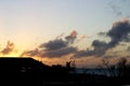 Colorful Caribbeans sky at sunset