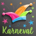 Carnival jester hat vector german