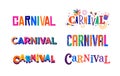 Colorful Carnival Lettering concept design