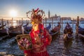 Colorful carnival mask at a traditional festival in Venice, Italy Royalty Free Stock Photo