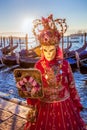 Colorful carnival mask at a traditional festival in Venice, Italy Royalty Free Stock Photo