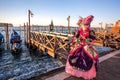 Colorful carnival mask at a traditional festival in Venice, Italy Royalty Free Stock Photo