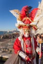 Colorful carnival mask at a traditional festival in Venice, Italy Royalty Free Stock Photo