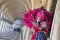 Colorful carnival masks at a traditional festival in Venice, Italy