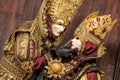 Colorful carnival masks at a traditional festival in Venice, Italy