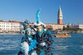 Colorful carnival masks at a traditional festival in famous Venice, Italy