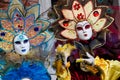 Colorful carnival multicolor mask and costume at the traditional festival in Venice, Italy Royalty Free Stock Photo