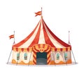 Colorful carnival tent hosts joyous outdoor celebration event Royalty Free Stock Photo