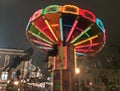 Carousel on Christmas market in Moscow, Russia by night