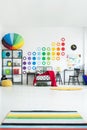 Colorful carpet in child`s room Royalty Free Stock Photo