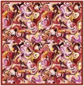 Colorful carpet, tapestry, rug, mat with astract oriental grunge swirl pattern isolated on white