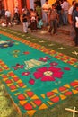 Colorful carpets made out of Sawdust known as Alfrombras