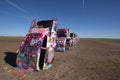 Colourful Cars Buried In The Desert Along Route 66 Royalty Free Stock Photo