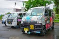 Colorful cars decorated in cosplay for the Toyako Manga Anime Festa festival