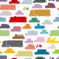 Colorful cars seamless pattern.