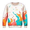 Colorful Cartoon Abstraction Sweatshirt Design Royalty Free Stock Photo