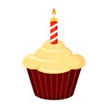 Colorful cartoon birthday cupcake Royalty Free Stock Photo