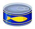 Colorful cartoon canned fish