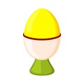 Colorful cartoon golden egg cup Royalty Free Stock Photo